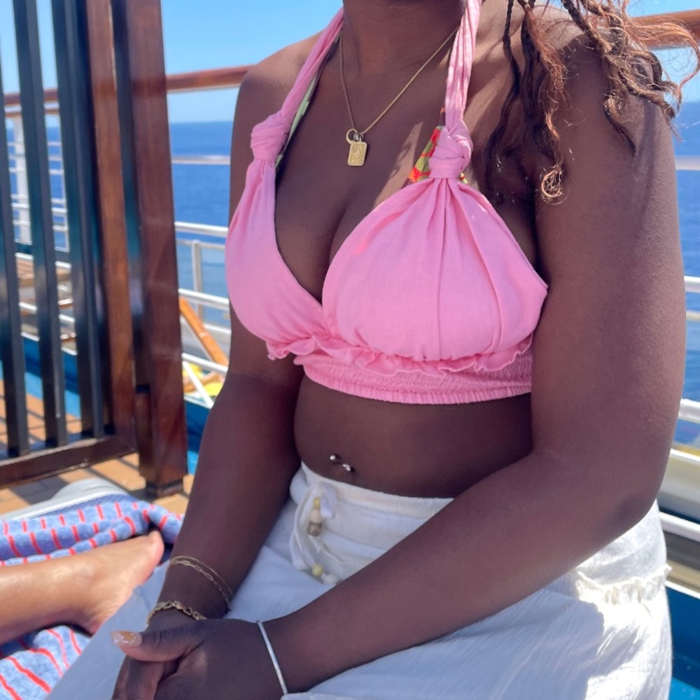 PrettyLittleThing Textured Pink Top